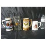 Steins ~ Budweiser, Georgia Bulldogs & Military