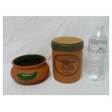 Terracotta Salsa Dish & Sugar Canister