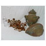 Vintage Candlesticks & Wall Fountain Ceramics