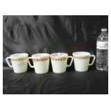 Pyrex Corning Butterfly Gold Coffee Mugs ~ #1410