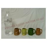 Vintage Tiki Shot Glass Mugs / Toothpick Holders