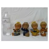 Asian Children Playing Instruments Figurines