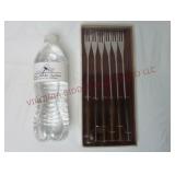 Mid Century Teak Handled Fondue Forks ~ Set of 6