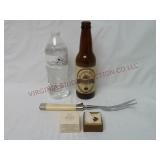 Avon Tie Tack, Regent Meat Fork & Soda Bottle