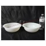 Vintage Pyrex Opal White 1.5 Qt Casseroles ~ 2