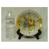 Italian Pottery Handled Bowl w Stand