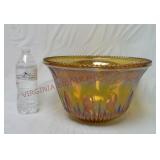 Princess Amber Carnival Glass Punch Bowl
