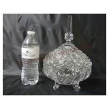 Lausitzer Crystal Oval Candy Dish w Lid