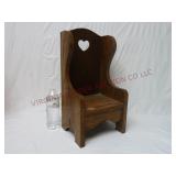 Wooden Doll Chair ~ 19" tall by 9.5" wide