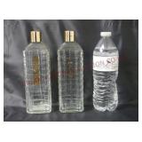 Mid Century Karoff Barware Bottles ~ Gin & Bourbon