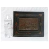 Vintage / Antique High Relief Framed Copper Scene