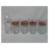 NASCAR Bud Pint Beer Glasses ~ Set of 4