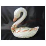 Fenton 35th Anniversary Hand Painted Signed Swan