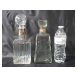 Vintage Glass Liquor Bottles ~ Lot of 2