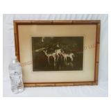 Vintage Doe Deer w Fawns Framed Print
