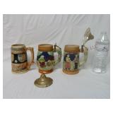 Vintage Beer Steins ~ Chase & Enesco ~ 3