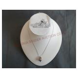 Reversible Topaz Pendant w Plat / Ster Necklace