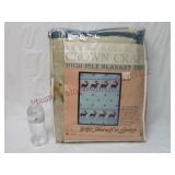 Crown Crafts High Pile Blanket Throw ~ 60"x80"