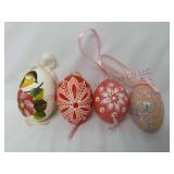 Hand Painted Blown Egg Ornaments ~ 4