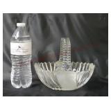 Action West German Crystal Handled Basket