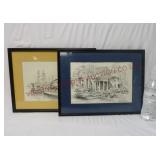 Jas F Murray Framed Prints ~ Boats & USC Library