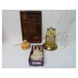 Wall Plaque, Denture Holder, Doll & Clock