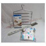 Closet Extender, Hanger, Vacuum & Clothes Bags