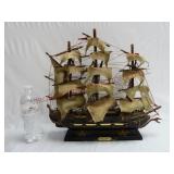 Vintage Fragata Espanola Wooden Model Ship