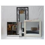 Framed Wall Mirrors ~ Lot of 3