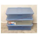 Rubbermaid 7 Gal Storage Bins / Totes w Lids
