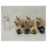 Vintage Sheep Figurines & Tree Ornaments