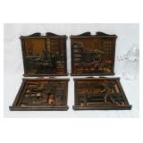 Coppercraft Guild Wall Plaques ~ Set of 4