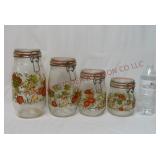 Vintage Arc Spice of Life Glass Jar Canister Set