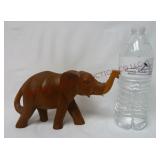 Vintage Hand Carved Wooden Elephant Figurine
