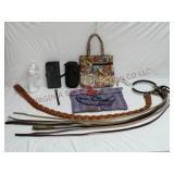 Ladies Belts, Belt Hanger, Purses & Phone Cases
