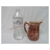 Spongeware Creamer Pitcher ~ 5" Tall