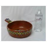 Mexican Terracotta Handled Soup Serving Bowl