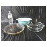 Pyrex Casseroles ~ Snowflake & Clear