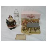 Santa Snow Globe & David Winter Coal Shed Cottage