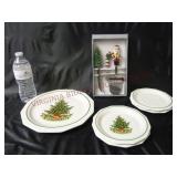 Pfaltzgraff Christmas Plates & Cheese Set