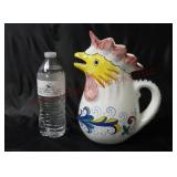 Deruta Handpainted Italian Pottery Rooster Pitcher