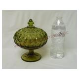 Fenton Thumbprint Covered Compote / Candy Dish