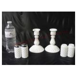 Fenton Hobnail Candle Sticks, Salt & Pepper Sets
