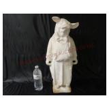 Vintage Pig Statue Wearing Butchers Apron ~ 21"t
