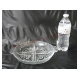 Vintage Glass Divided Serving Dish