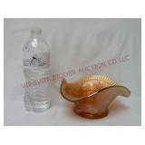 Dugan Carnival Glass Wildflower Handled Nappy