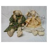 Bunny Rabbit Rag Dolls ~ 20"+ Tall ~ 2