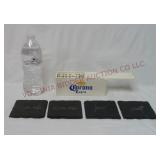 Corona Extra Dominoes & Tails Up Slate Coasters
