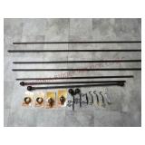 Rustic Iron Drapery Poles & Hardware