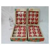 Vintage Bright Pink Mercury Glass Ornaments